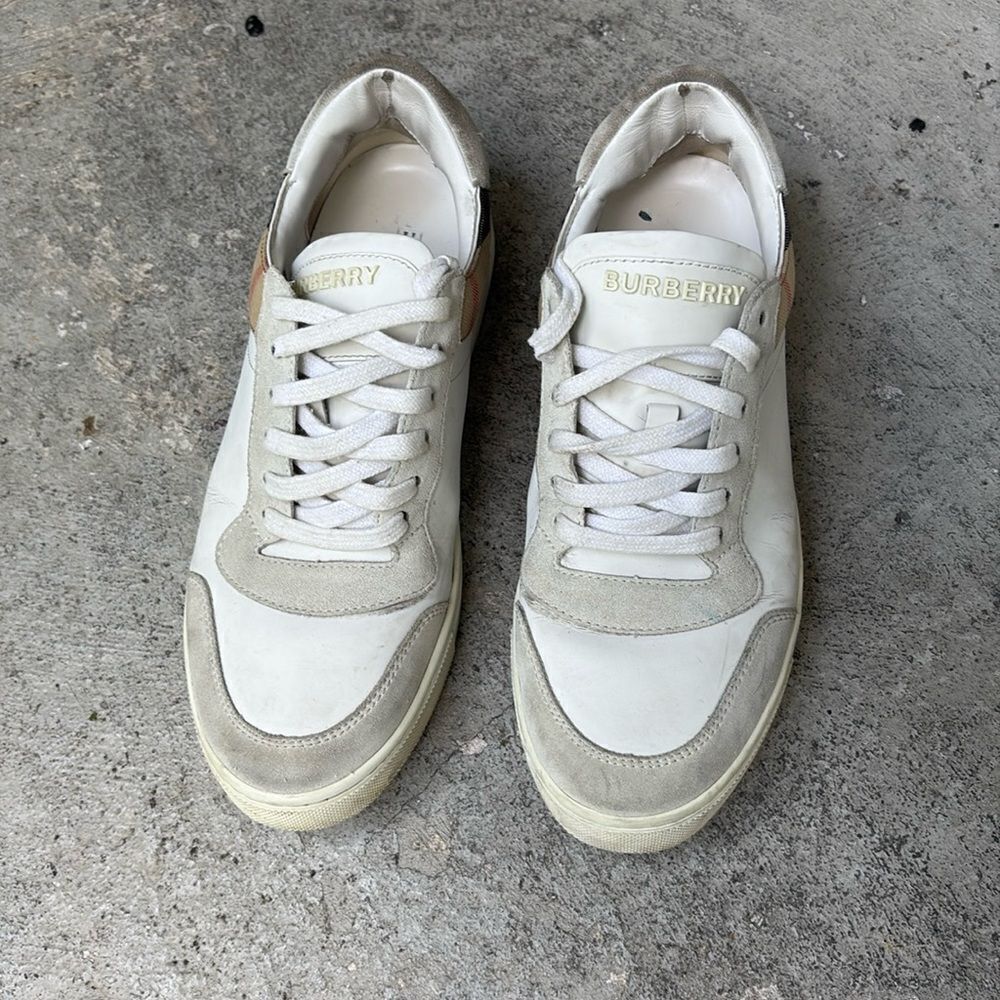 Burberry leather n nova chek sneakers